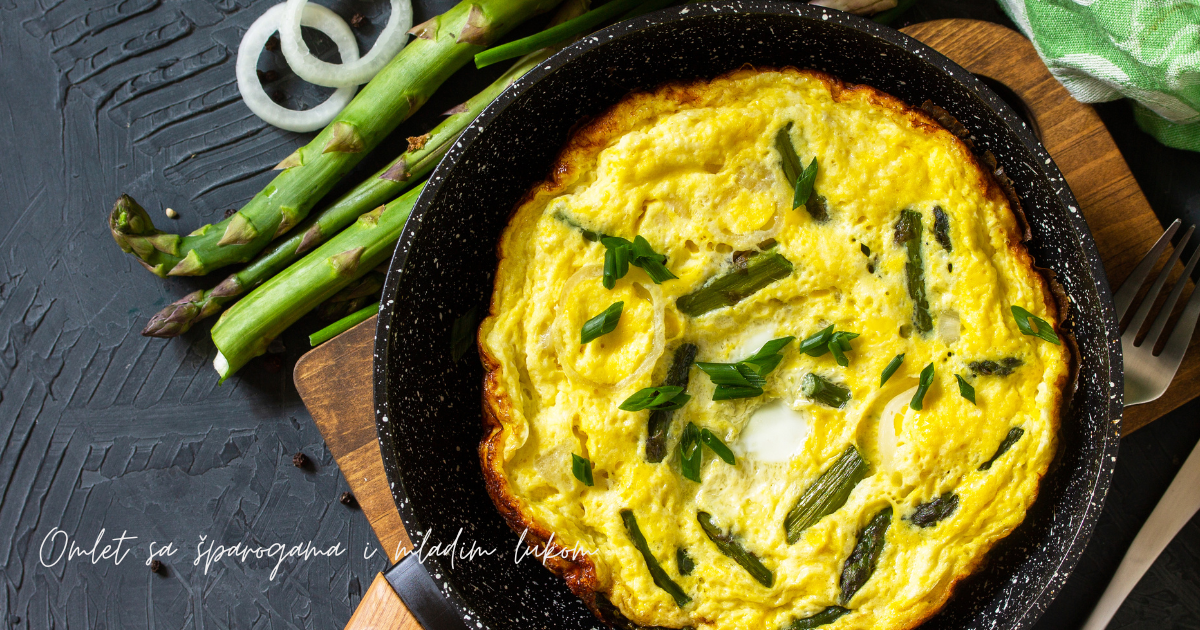 Omlet sa šparogama i mladim lukom
